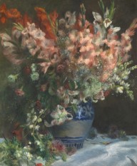 Pierre-Auguste Renoir，Gladioli in a Vase